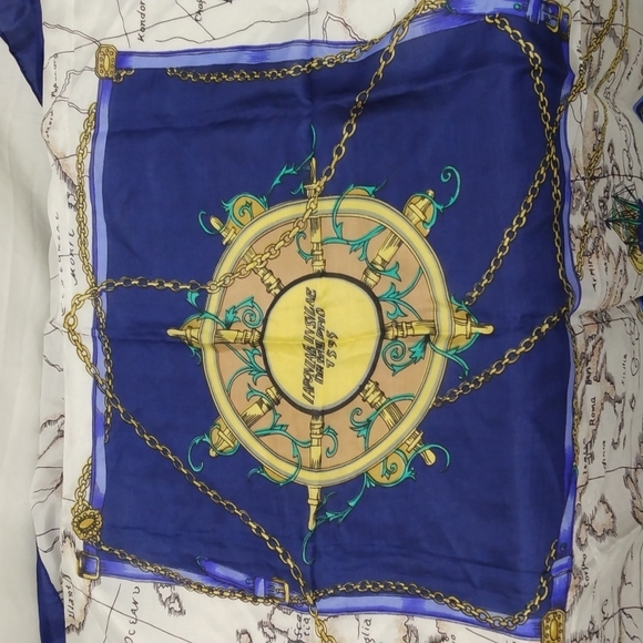 Vintage Golden Dragon 100% Silk Scarf - Picture 1 of 9